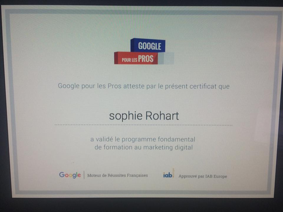 certificat Google pour les pro