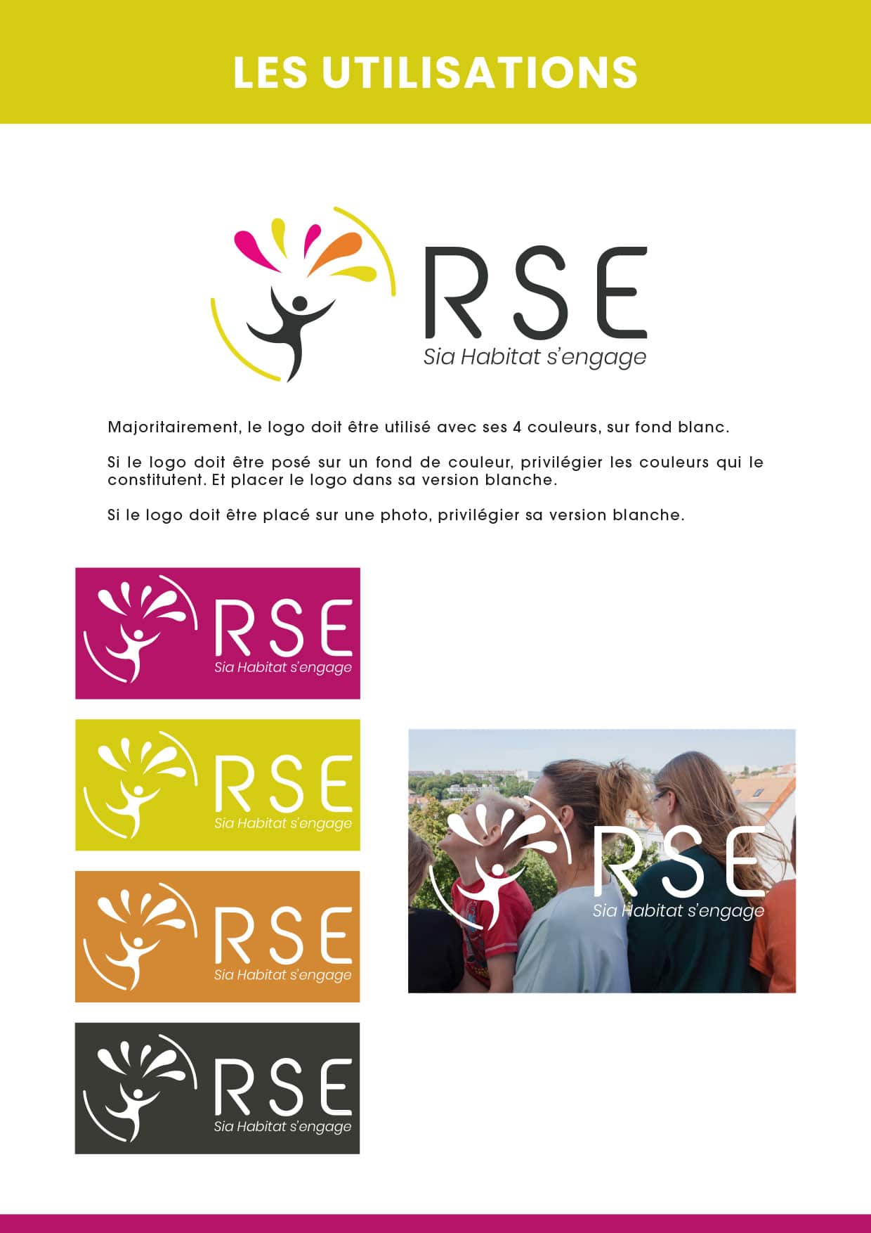 espace : typographie : charte graphique logo RSE - SIA Habitat