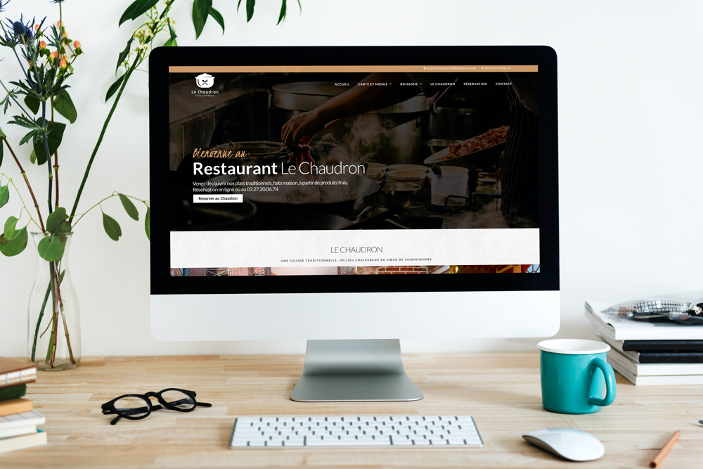 conception du site internet - Le chaudron restaurant à Valenciennes